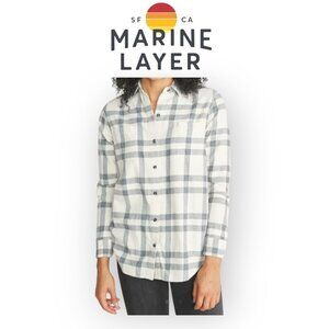 Cozy Marine Layer Shay Plaid Overshirt M